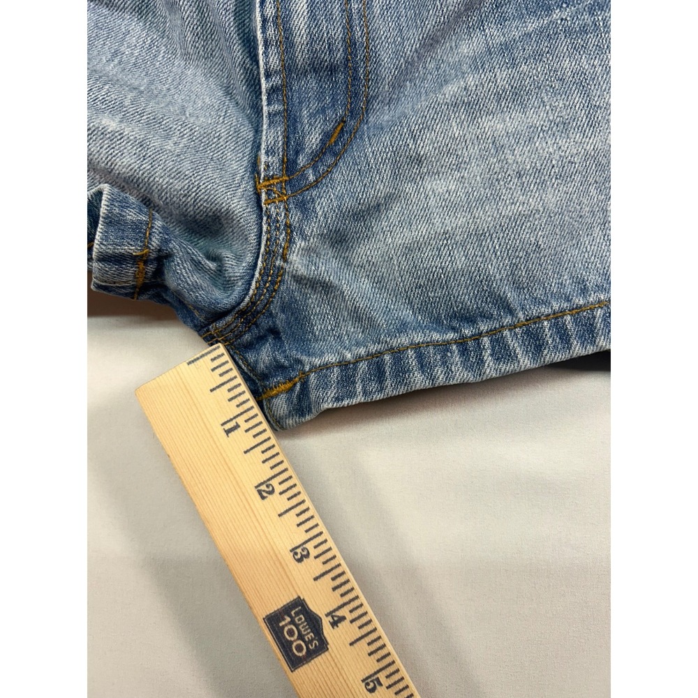 Polo Jeans Co Ralph Lauren Women Wash Low Rise Denim Shorts Blue Distressed - Picture 5 of 6